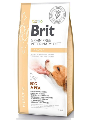 BRIT Veterinary Diets Dog Hepatic Dieta veterinara pentru caini adulti cu insuficienta hepatica, mazare si oua 12 kg BRIT Veterinary Diets Dog Hepatic Dieta veterinara pentru caini adulti cu insuficienta hepatica, mazare si oua 12 kg
