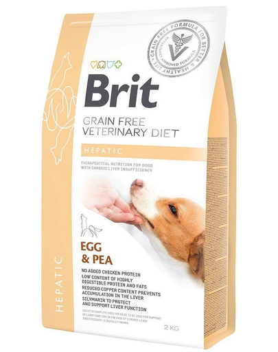 BRIT Veterinary Diets Dog Hepatic Dieta veterinara pentru caini adulti cu insuficienta hepatica, mazare si oua 2 kg BRIT Veterinary Diets Dog Hepatic Dieta veterinara pentru caini adulti cu insuficienta hepatica, mazare si oua 2 kg