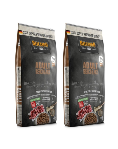 BELCANDO Adult Iberico & Rice M-XL hrana uscata caini adulti de talie medie si mare, cu porc iberic 25 kg (2x12.5 kg) BELCANDO Adult Iberico & Rice M-XL hrana uscata caini adulti de talie medie si mare, cu porc iberic 25 kg (2x12.5 kg)