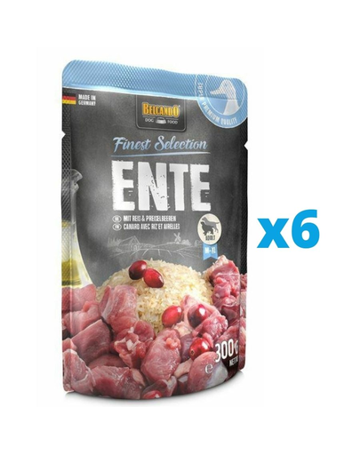 BELCANDO Finest Selection hrana umeda pentru caini, cu rata cu orez si merisoare de munte 6x300 g BELCANDO Finest Selection hrana umeda pentru caini, cu rata cu orez si merisoare de munte 6x300 g