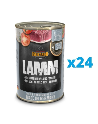 BELCANDO Super Premium hrana umeda caini adulti, cu miel si rosii 24x400 g BELCANDO Super Premium hrana umeda caini adulti, cu miel si rosii 24x400 g
