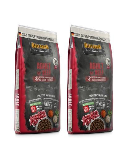 BELCANDO Adult Grain Free Beef 25 kg hrana uscata caini adulti, cu vita si amarant (2x12.5 kg) BELCANDO Adult Grain Free Beef 25 kg hrana uscata caini adulti, cu vita si amarant (2x12.5 kg)