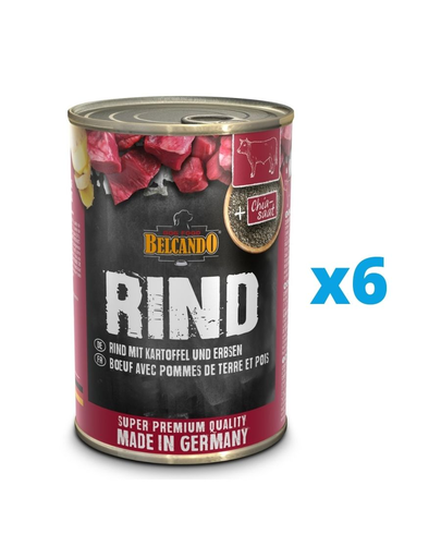 BELCANDO Super Premium hrana umeda pentru caini, vita cu cartofi si mazare 6x400 g BELCANDO Super Premium hrana umeda pentru caini, vita cu cartofi si mazare 6x400 g