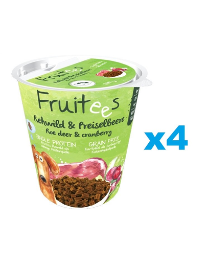 BOSCH Fruitees Snack recompense moi caini 4x200 g caprioara si merisor BOSCH Fruitees Snack recompense moi caini 4x200 g caprioara si merisor
