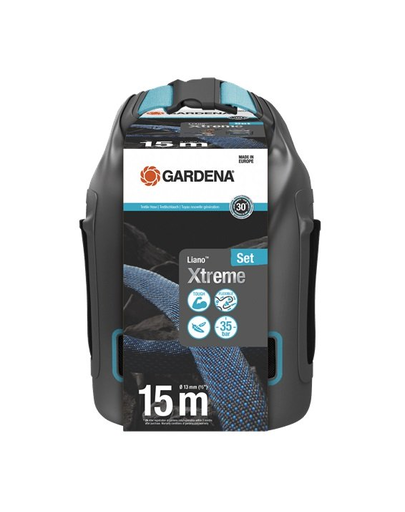 GARDENA Furtun textil Liano Xtreme 15 m set cu geanta de depozitare GARDENA Furtun textil Liano Xtreme 15 m set cu geanta de depozitare