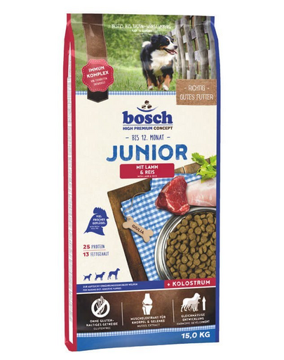 BOSCH Junior miel si orez, caini juniori 15 kg + recompense dresaj 300 g BOSCH Junior miel si orez, caini juniori 15 kg + recompense dresaj 300 g