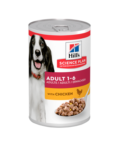 HILL'S Science Plan Canine Adult Chicken 370 g Conserva hrana umeda pentru caini adulti, cu pui HILL'S Science Plan Canine Adult Chicken 370 g Conserva hrana umeda pentru caini adulti, cu pui