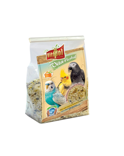 VITAPOL Hrana complementara pentru pasari, cu orez si fructe 130 g VITAPOL Hrana complementara pentru pasari, cu orez si fructe 130 g