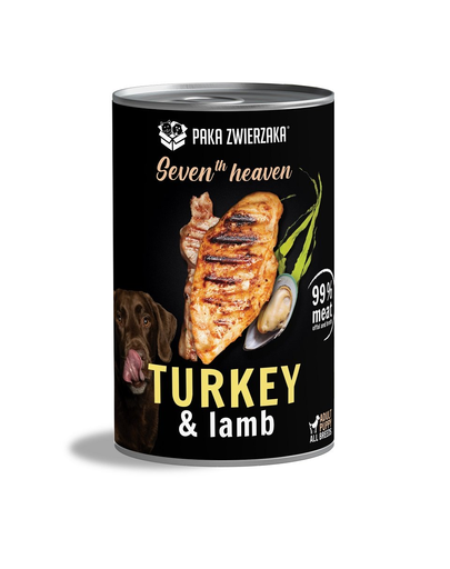 PAKA ZWIERZAKA Seventh Heaven Conserva hrana pentru caini, cu miel si curcan 400 g PAKA ZWIERZAKA Seventh Heaven Conserva hrana pentru caini, cu miel si curcan 400 g