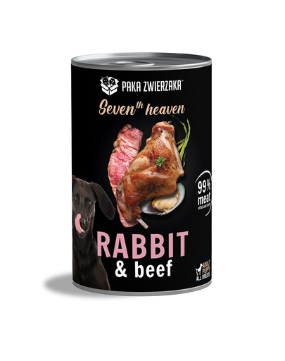 PAKA ZWIERZAKA Seventh Heaven Hrana umeda caine, cu iepure si vita 400 g PAKA ZWIERZAKA Seventh Heaven Hrana umeda caine, cu iepure si vita 400 g