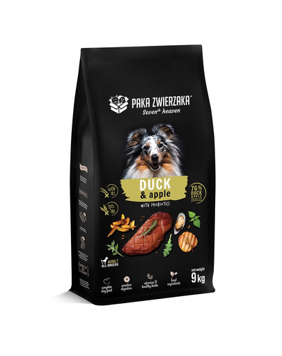 PAKA ZWIERZAKA Seven’th Heaven Duck & apple Adult 9 kg Hrana pentru caini, cu rata si mar PAKA ZWIERZAKA Seven’th Heaven Duck & apple Adult 9 kg Hrana pentru caini, cu rata si mar