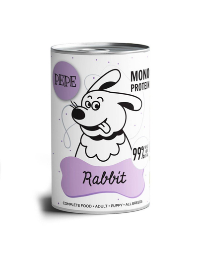 PAKA ZWIERZAKA PEPE Rabbit hrana monoproteica 400g pentru caini, cu iepure PAKA ZWIERZAKA PEPE Rabbit hrana monoproteica 400g pentru caini, cu iepure