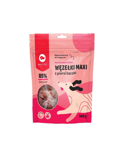 MACED Soft Duck Knot Recompense pentru caini, cu rata 12,5 cm 500 g MACED Soft Duck Knot Recompense pentru caini, cu rata 12,5 cm 500 g