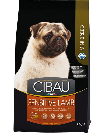 FARMINA Cibau Sensitive Lamb MINI hrana caini rasa mica cu sistem digestiv sensibil, miel 2,5 kg FARMINA Cibau Sensitive Lamb MINI hrana caini rasa mica cu sistem digestiv sensibil, miel 2,5 kg