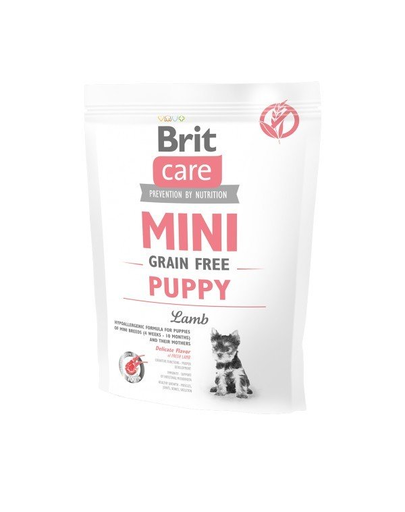 BRIT Care Mini Grain Free Mini Puppy Lamb hrana uscata caini juniori talie mica, cu miel 400 g BRIT Care Mini Grain Free Mini Puppy Lamb hrana uscata caini juniori talie mica, cu miel 400 g