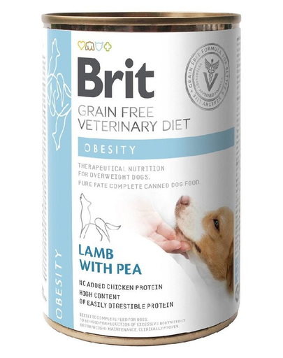 BRIT Veterinary Diet Obesity Lamb&Pea hrana umeda caini obezi 400 g BRIT Veterinary Diet Obesity Lamb&Pea hrana umeda caini obezi 400 g