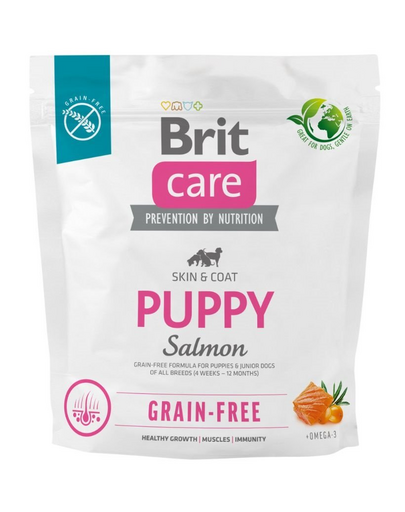 BRIT Care Grain-free Puppy 1 kg Hrana uscata pentru catei, cu somon BRIT Care Grain-free Puppy 1 kg Hrana uscata pentru catei, cu somon