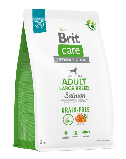 BRIT Care Grain-free Adult Large Breed Salmon hrana fara cereale, cu somon pentru caini adulti talie mare 3 kg BRIT Care Grain-free Adult Large Breed Salmon hrana fara cereale, cu somon pentru caini adulti talie mare 3 kg