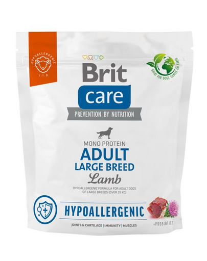 BRIT Care Hypoallergenic Adult Large Breed 1 kg Hrana uscata caini adulti talie mare, cu mile si orez BRIT Care Hypoallergenic Adult Large Breed 1 kg Hrana uscata caini adulti talie mare, cu mile si orez