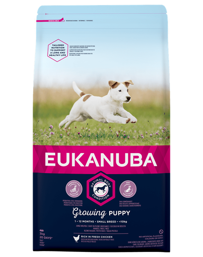 EUKANUBA Puppy Small Breeds Chicken hrana uscata caini juniori de talie mica 3 kg EUKANUBA Puppy Small Breeds Chicken hrana uscata caini juniori de talie mica 3 kg