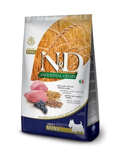 FARMINA N&D Low Grain Adult Hran pentru caini, cu miel si afine 2.5 kg FARMINA N&D Low Grain Adult Hran pentru caini, cu miel si afine 2.5 kg
