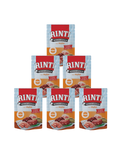 RINTI Kennerfleisch Chicken plic hrana caini 400 g 5+1 GRATIS cu pui RINTI Kennerfleisch Chicken plic hrana caini 400 g 5+1 GRATIS cu pui