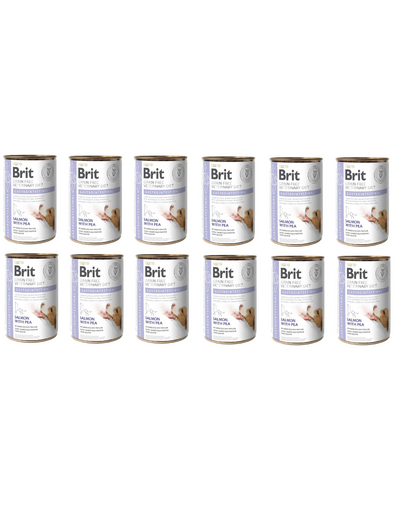 BRIT Veterinary Diet Gastrointestinal Salmon&Pea 12x400 g hrana pentru un sistem digestiv sensibil la caini BRIT Veterinary Diet Gastrointestinal Salmon&Pea 12x400 g hrana pentru un sistem digestiv sensibil la caini