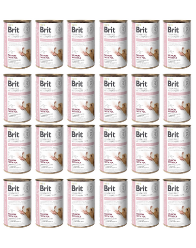 BRIT Veterinary Diet Hypoallergenic Salmon&Pea caini cu alergii 24x400 g hrana dietetica BRIT Veterinary Diet Hypoallergenic Salmon&Pea caini cu alergii 24x400 g hrana dietetica