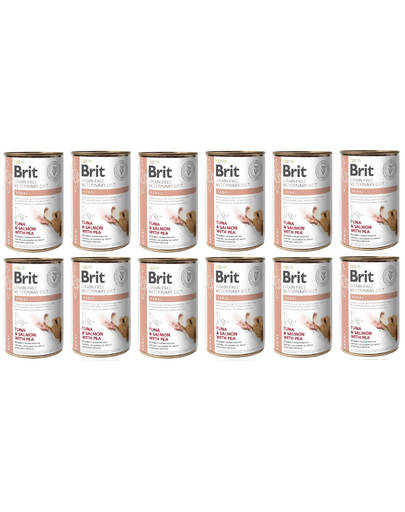 BRIT Veterinary Diet Renal Tuna&Salmon&Pea hrana dietetica pentru caini 12x400 g BRIT Veterinary Diet Renal Tuna&Salmon&Pea hrana dietetica pentru caini 12x400 g