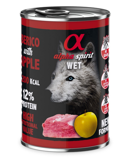 ALPHA SPIRIT Pork with yellow apple hrana caine, porc si mere galbene 400 g ALPHA SPIRIT Pork with yellow apple hrana caine, porc si mere galbene 400 g