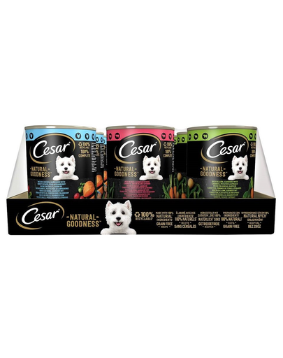 CESAR Natural Goodness conserve caini adulti 12x400g bogat in carne de pui, vita, miel CESAR Natural Goodness conserve caini adulti 12x400g bogat in carne de pui, vita, miel