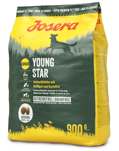 JOSERA Junior YoungStar Grainfree hrana uscata fara cereale pentru caini juniori 5 x 900g JOSERA Junior YoungStar Grainfree hrana uscata fara cereale pentru caini juniori 5 x 900g