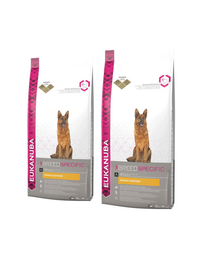 EUKANUBA Adult Breeds Specific German Shepherd Chicken hrana uscata caini adulti 24 kg (2 x 12 kg) EUKANUBA Adult Breeds Specific German Shepherd Chicken hrana uscata caini adulti 24 kg (2 x 12 kg)
