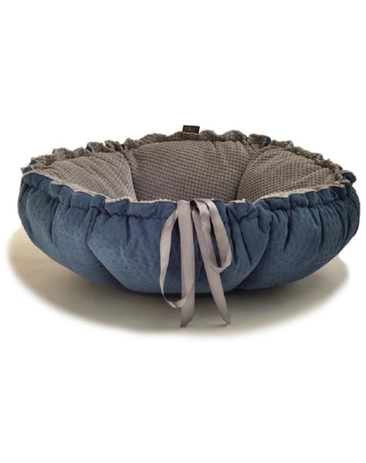 LAUREN DESIGN PREMIUM DAISY Pat pentru caine, albastru si gri 65 cm LAUREN DESIGN PREMIUM DAISY Pat pentru caine, albastru si gri 65 cm