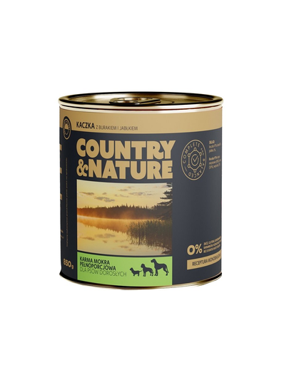 COUNTRY&NATURE Hrana umeda fara cereale pentru caini, rata, sfecla rosie ai mar 850 g COUNTRY&NATURE Hrana umeda fara cereale pentru caini, rata, sfecla rosie ai mar 850 g