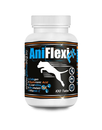 GAME DOG AniFlexi Fit V2 Supliment alimentar caini pentru sustinerea sistemului musculo-scheletic 100 tab. GAME DOG AniFlexi Fit V2 Supliment alimentar caini pentru sustinerea sistemului musculo-scheletic 100 tab.