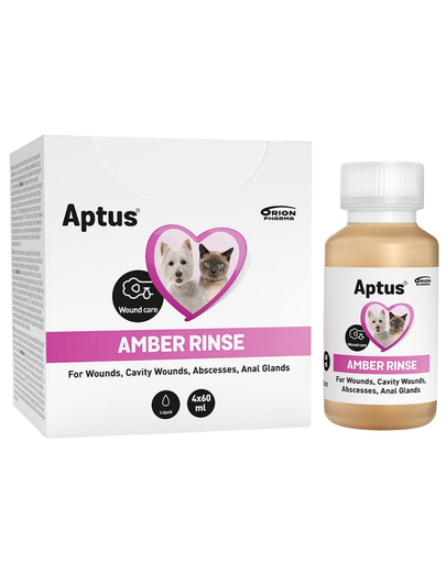 APTUS Amber Rinse 60 ml preparat pentru curatarea ranilor cainilor si pisicilor APTUS Amber Rinse 60 ml preparat pentru curatarea ranilor cainilor si pisicilor