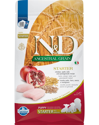 N&D Chicken & Pomegranate Starter Hrana uscata pentru catei 2.5 kg N&D Chicken & Pomegranate Starter Hrana uscata pentru catei 2.5 kg
