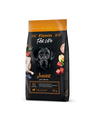 FITMIN Dog For Life Junior Large breed 12kg Hrana catei talie mare FITMIN Dog For Life Junior Large breed 12kg Hrana catei talie mare