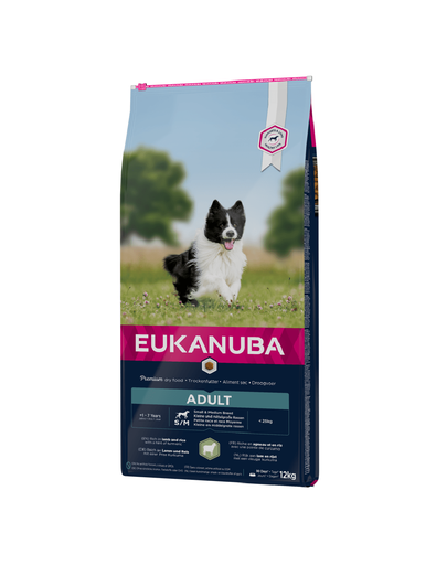 EUKANUBA Adult Small&Medium Breeds Lamb&Rice hrana uscata caini adulti talie mica/medie 12 kg EUKANUBA Adult Small&Medium Breeds Lamb&Rice hrana uscata caini adulti talie mica/medie 12 kg