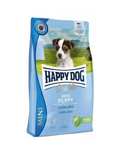 HAPPY DOG Sensible Mini Puppy 4kg Hrana uscata pentru catei talie mica, cu miel si orez HAPPY DOG Sensible Mini Puppy 4kg Hrana uscata pentru catei talie mica, cu miel si orez
