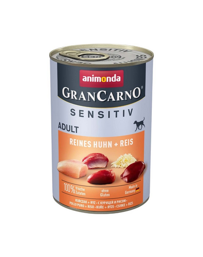 ANIMONDA GranCarno Sensitiv Pure Chicken&Rice 400 g pui cu orez, hrana caini adulti sensibili ANIMONDA GranCarno Sensitiv Pure Chicken&Rice 400 g pui cu orez, hrana caini adulti sensibili