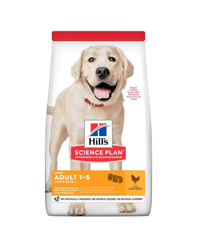 HILL'S Science Plan Canine Adult Light Large breed Chicken 18 kg pui pentru caini de talie mare HILL'S Science Plan Canine Adult Light Large breed Chicken 18 kg pui pentru caini de talie mare