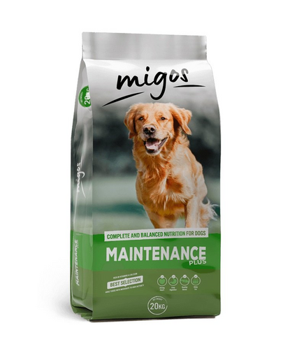 MIGOS Maintenance Plus 20 kg hrana caini cu activitate redusa, cu vitamine MIGOS Maintenance Plus 20 kg hrana caini cu activitate redusa, cu vitamine