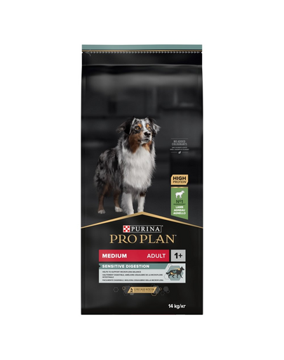 PURINA PRO PLAN Medium Adult Sensitive Digestion hrana uscata caini adulti de talie medie, cu miel 12 kg PURINA PRO PLAN Medium Adult Sensitive Digestion hrana uscata caini adulti de talie medie, cu miel 12 kg