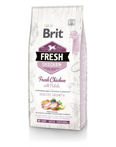 BRIT Fresh Puppy Healthy Growth hrana uscata caini juniori, pui si cartofi 2 x 12 kg + FLEXI New Comfort L Tape 8 m GRATIS BRIT Fresh Puppy Healthy Growth hrana uscata caini juniori, pui si cartofi 2 x 12 kg + FLEXI New Comfort L Tape 8 m GRATIS