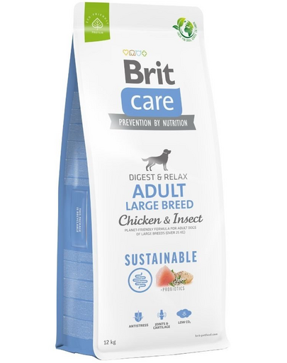 BRIT Care Dog Sustainable Adult Large Breed Chicken & Insect hrana pentru caini adulti de talie mare cu pui si insecte 12+2 kg BRIT Care Dog Sustainable Adult Large Breed Chicken & Insect hrana pentru caini adulti de talie mare cu pui si insecte 12+2 kg