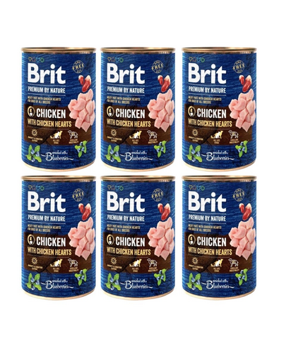 BRIT Premium by Nature Chicken and hearts 6x400 g pui si inimi, hrana naturala caini BRIT Premium by Nature Chicken and hearts 6x400 g pui si inimi, hrana naturala caini