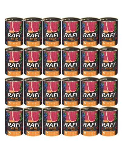 DOLINA NOTECI RAFI Conserve mancare umeda pentru caini, cu rata 24x400 g DOLINA NOTECI RAFI Conserve mancare umeda pentru caini, cu rata 24x400 g