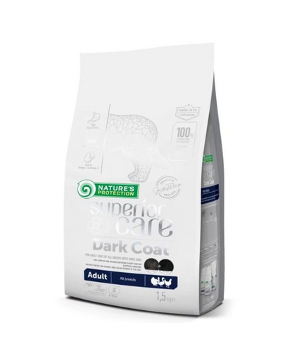 NATURES PROTECTION SUPERIOR CARE Dark Dogs Grain Free Poultry Adult All Breeds 1,5 kg hrana cu pasari de curte pentru caini adulti cu blana neagra NATURES PROTECTION SUPERIOR CARE Dark Dogs Grain Free Poultry Adult All Breeds 1,5 kg hrana cu pasari de curte pentru caini adulti cu blana neagra